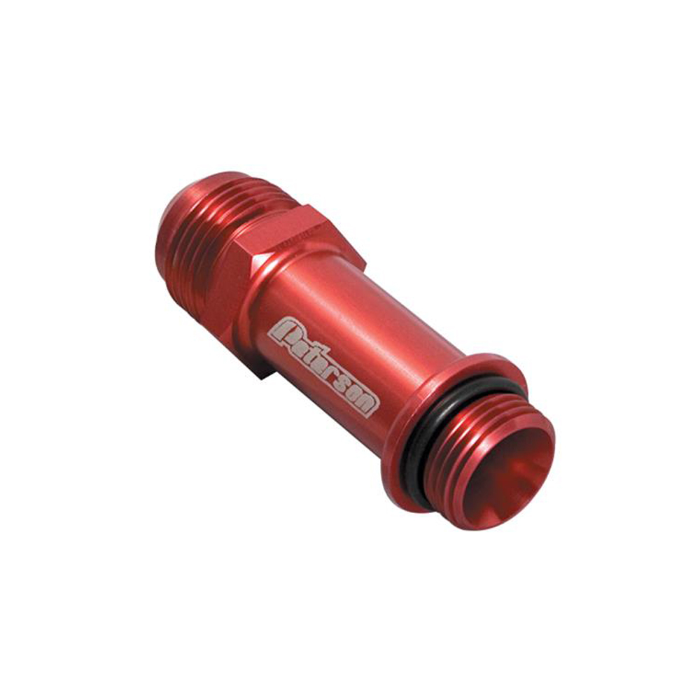 Peterson Fluid 15-1090 - Fitting, Adapter, Straight, 10 AN Male O-Ring to 12 AN Male, Aluminum, Red Anodized, Each