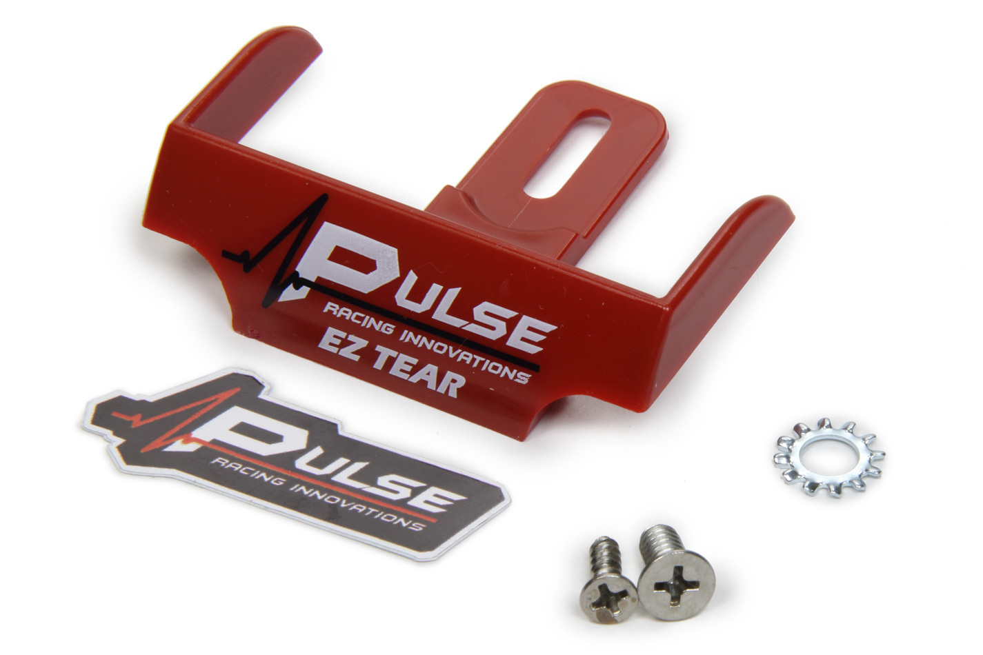 Pulse Racing EZTS101R Helmet Tear Off Ramp, Adjustable, Red, Each