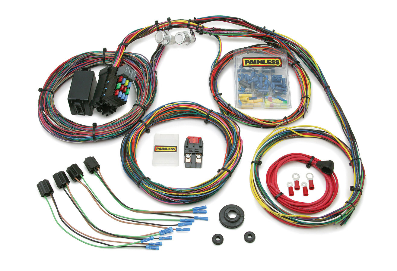 Painless Wiring 10127 Car Wiring Harness, Customizable, Complete, 21 Circuit, Mopar, Kit