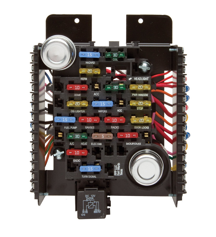 Painless Wiring 30003 Fuse Block, 20 Circuit, Flashers / Fuses / Relay, Universal, Kit