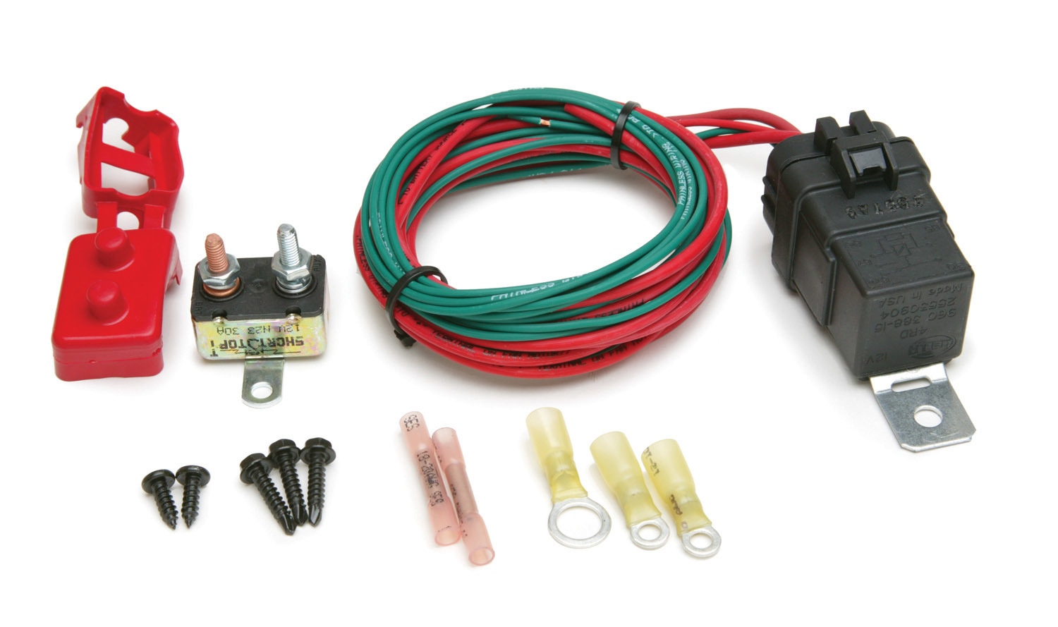 Painless Wiring 30133 Fan Relay Kit, 30 Amp Circuit Breaker, 35 Amp Relay, Hardware / Terminals, Kit