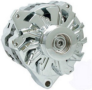 POWERMASTER — POWERMASTER Polished GM Alternator 105 Amp W/Serpentine Pul