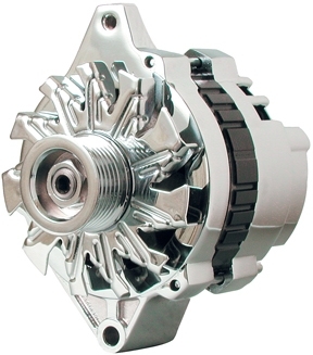 POWERMASTER — POWERMASTER Chrome 140 Amp Small Delco Alternator