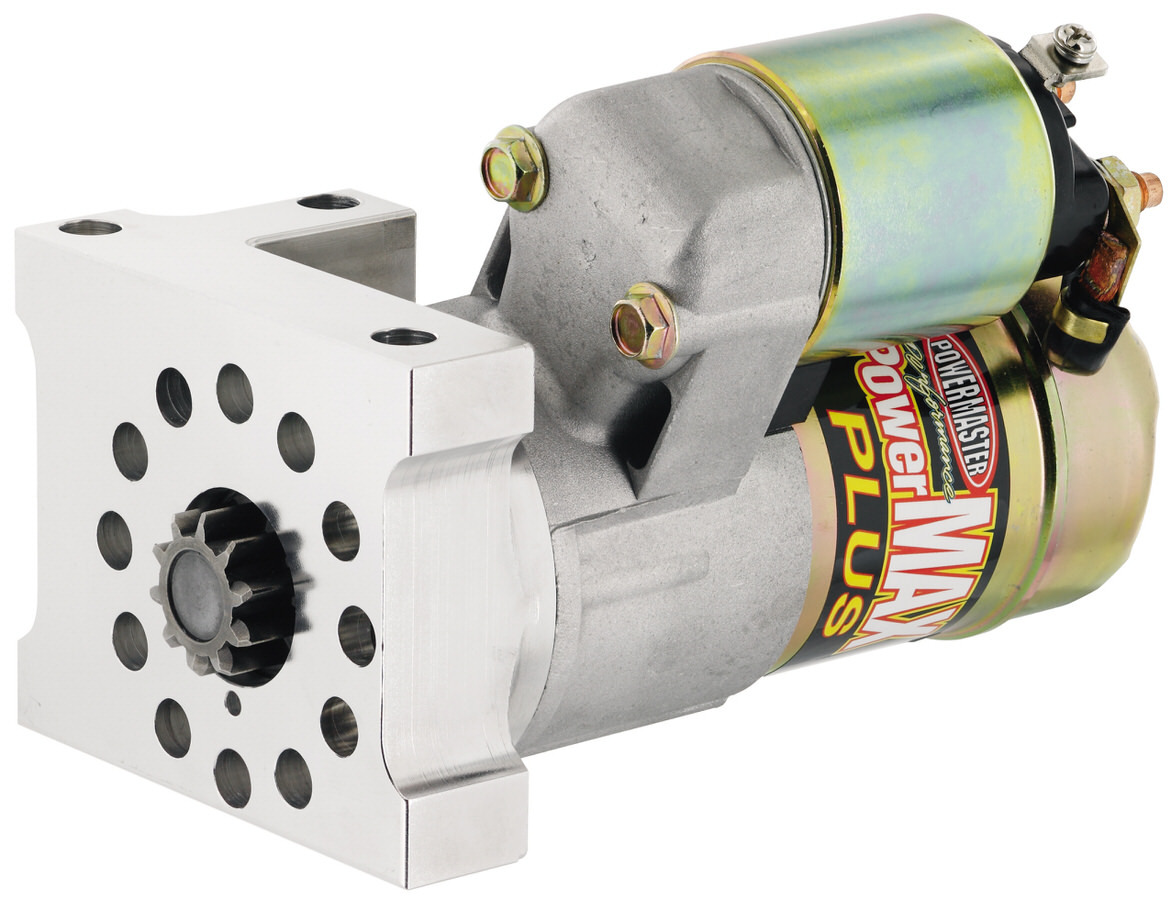 Powermaster Performance 9112 Starter, Powermax Plus, 6.1:1 Gear Reduction, Natural, 168 Tooth Flywheel, Staggered Bolt, Chevy V8, Each