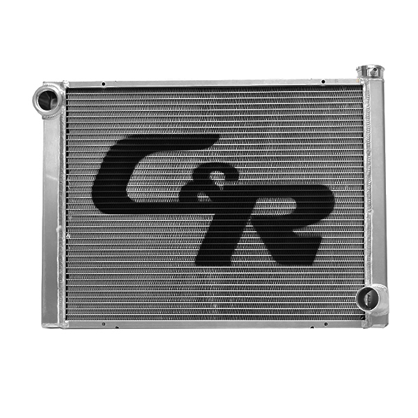 PWR 900-31190 Radiator, 31 in W x 18-1/2 in H x 1-3/4 in D, Single Pass, Driver Side Inlet, Passenger Side Outlet, Aluminum, Natural, Universal, Each