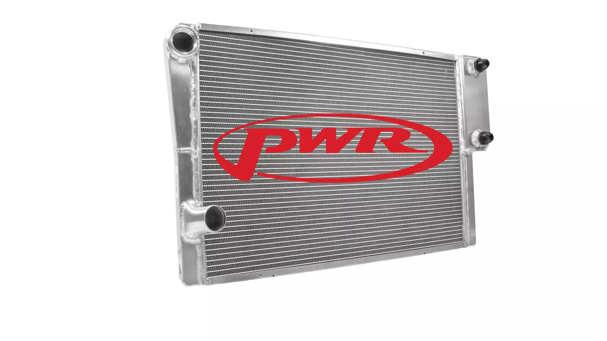 PWR 906-30194 Radiator, 30 in W x 19 in H x 1-3/4 in D, Dual Pass, Driver Side Inlet, Driver Side Outlet, Aluminum, Natural, Universal, Each