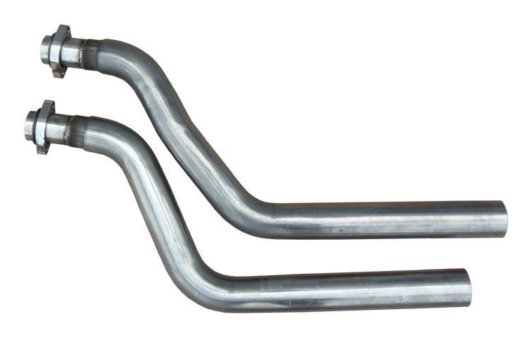 Pypes Exhaust DFM12S Intermediate Pipes, 2-1/2 in Diameter, Stainless, Natural, Ford Mustang 1964-66, Pair