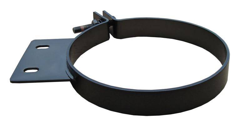 Pypes Exhaust HSC007B Exhaust Clamp, Stack Clamp, 7 in Diameter, Stainless, Black Powder Coat / Polished, Each