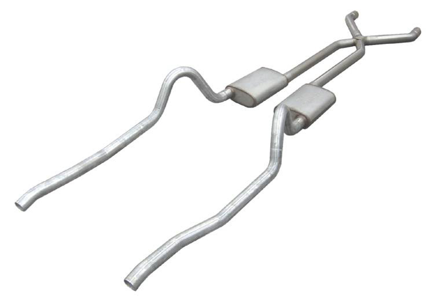 Pypes Turbo Pro Exhaust Systems SMA10T Systems, Pro, Crossmember Back, 409 Stainless Steel, Natural, Dodge, Plymouth, Kit thumbnail 2