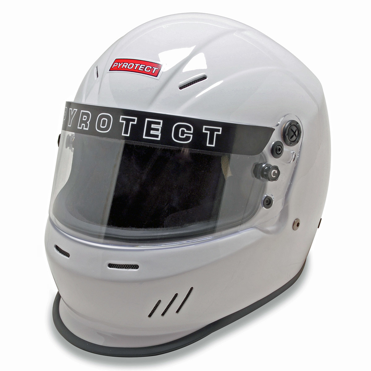 Pyrotect Safety 8200995 Helmet, Ultra-Sport Duckbill, Snell SA2015, Head and Neck Support Ready, White, X-Small, Each