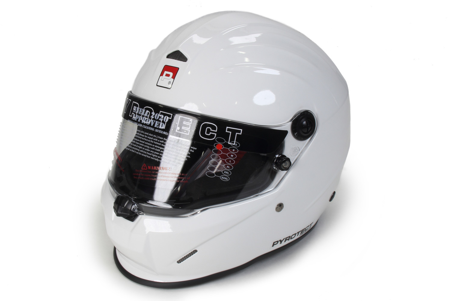 Helmet - ProSport Duckbill - Full Face - Snell SA2020 - Head and Neck Support Ready - White - Medium - Each