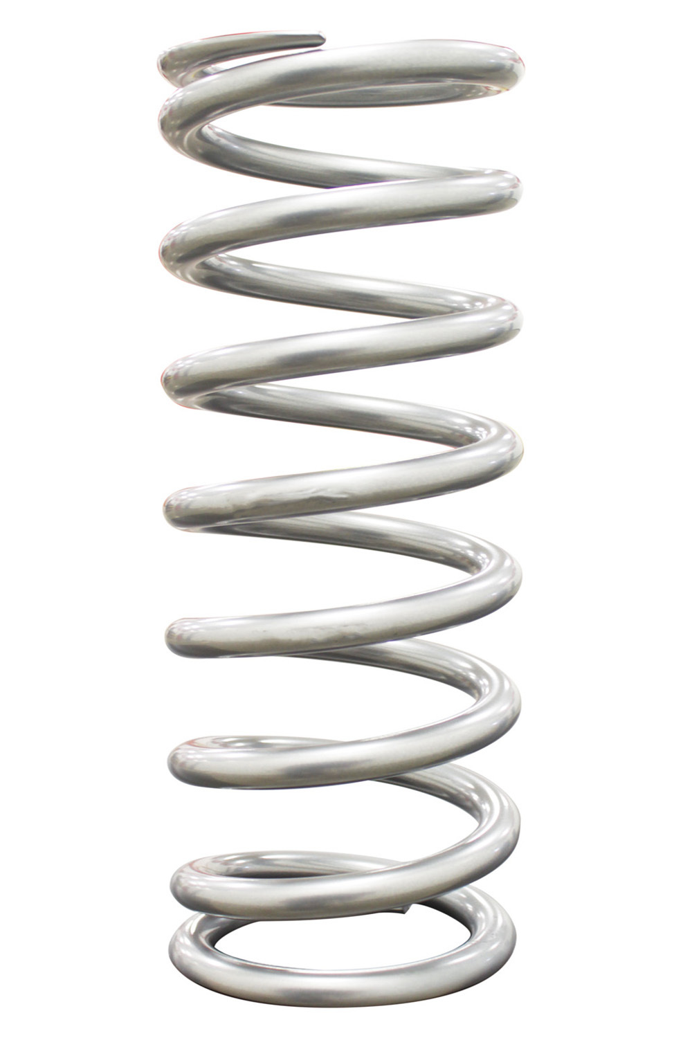 QA1 10HT125 Coil Spring, Coil-Over, 2.500 in ID, 10.000 in Length, 125 lb/in Spring Rate, Steel, Silver Powder Coat, Each