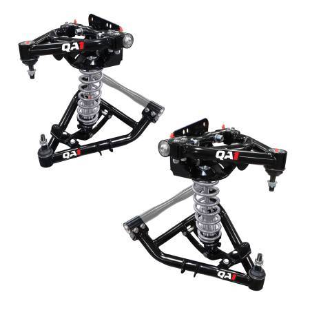 QA1 1967-91 C20/R20 Front Coilover Conversion Systems 52619-D650 Conversion, Double Adjustable Shocks, 650 lb. Spring Rate, Upper and Lower Control Arms, Tubular, Black Powdercoated, Chevy, GMC, Kit thumbnail 2