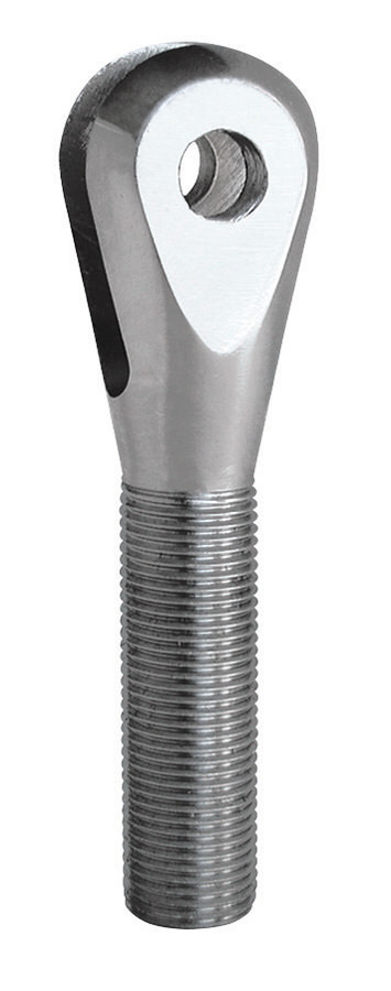 QA1 CL6-8 Rod End, Clevis, 3/8 in Bore, 1/2-20 in Left Hand Male Thread, 1/4 in Slot, Steel, Zinc Oxide, Each