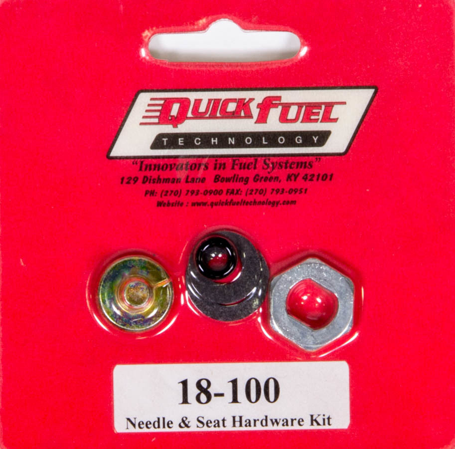 Quick Fuel 18-100 Needle and Seat Hardware, Gasket / Nut / O-Ring / Screw, Externally Adjustable Float, Holley / Quick Fuel Carburetors, Kit