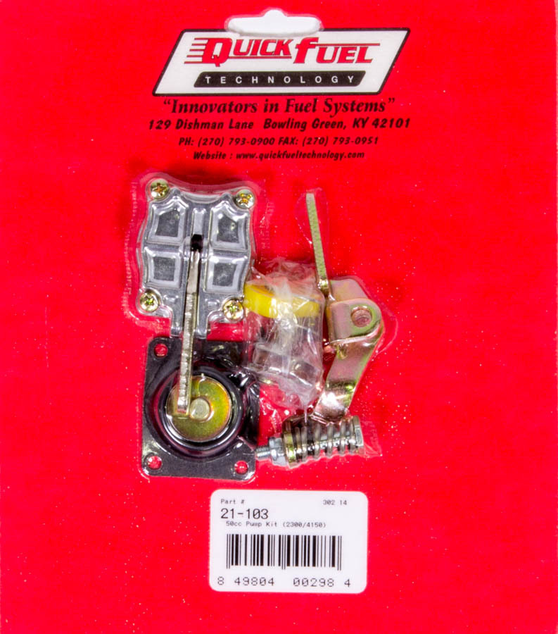 Quick Fuel 21103 Accelerator Pump Kit, 50 cc, Arm / Cam / C
