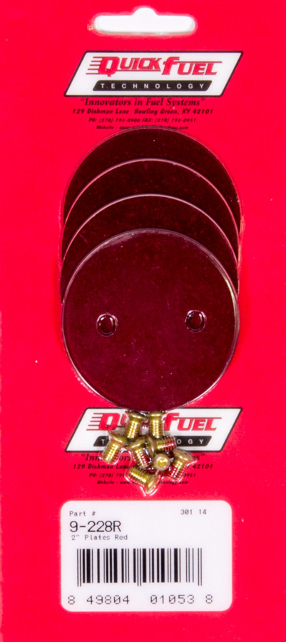 2in Throttle Plates Red Anodized (4 Pack)