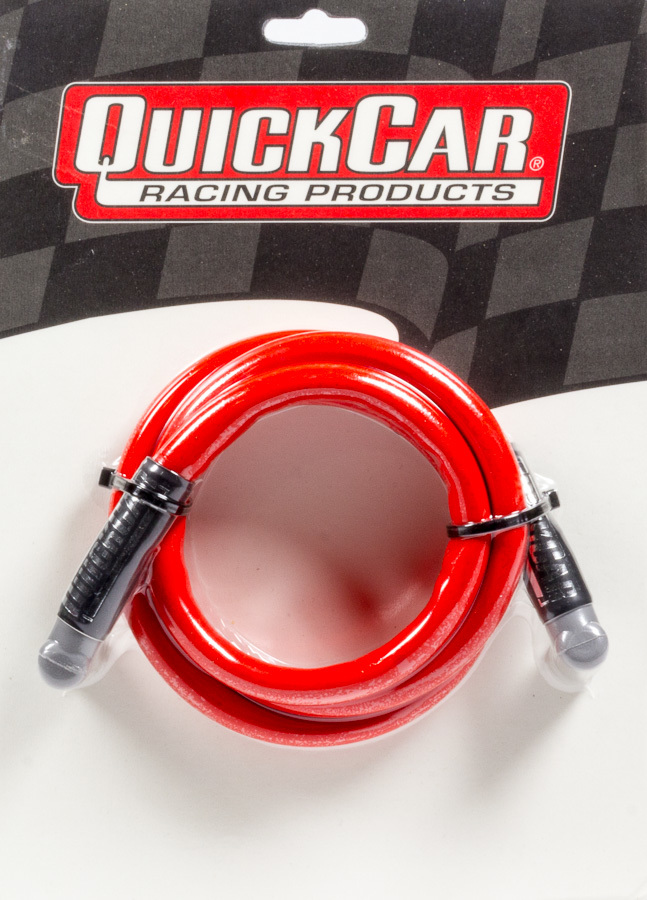 QuickCar 40-481 Coil Wire, Spiral Core, 11.5 mm, Sleeved, 48 in Long, Red, HEI Style Terminal, Each