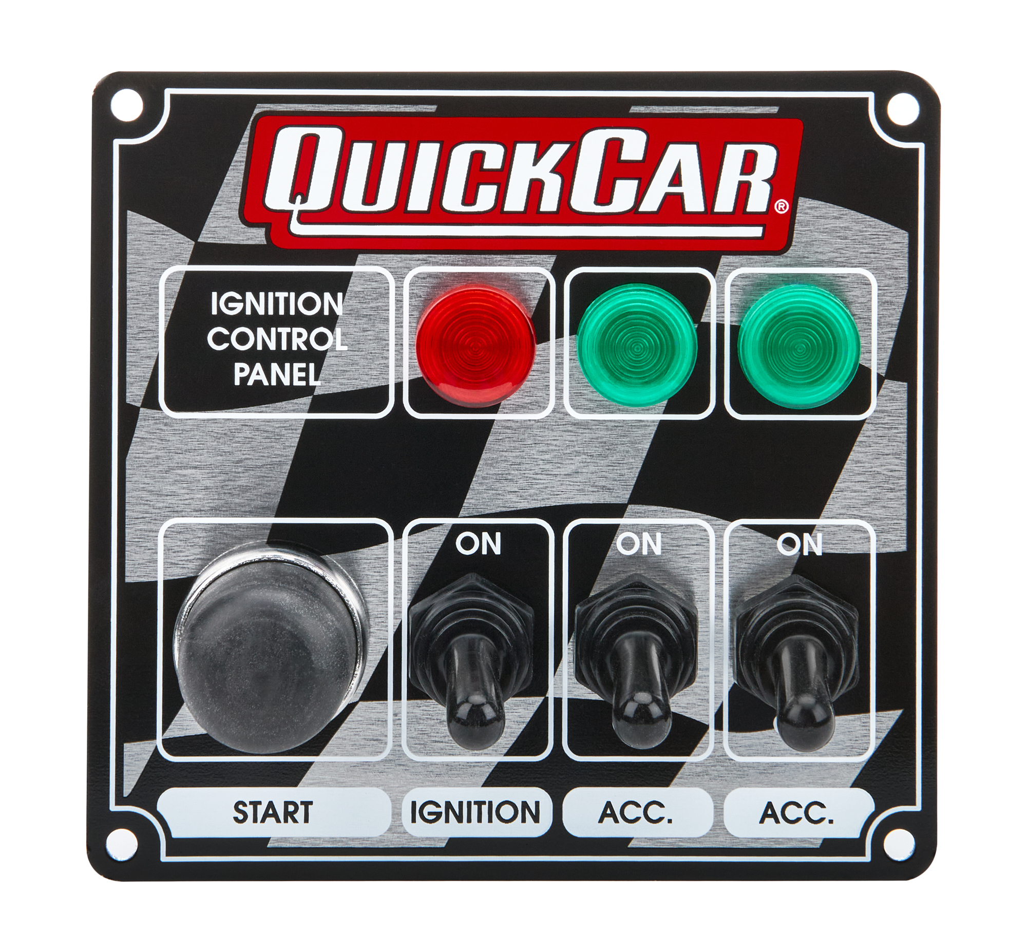 QuickCar 50025 Switch Panel, Dash Mount, 45/8 x 43/8 in,