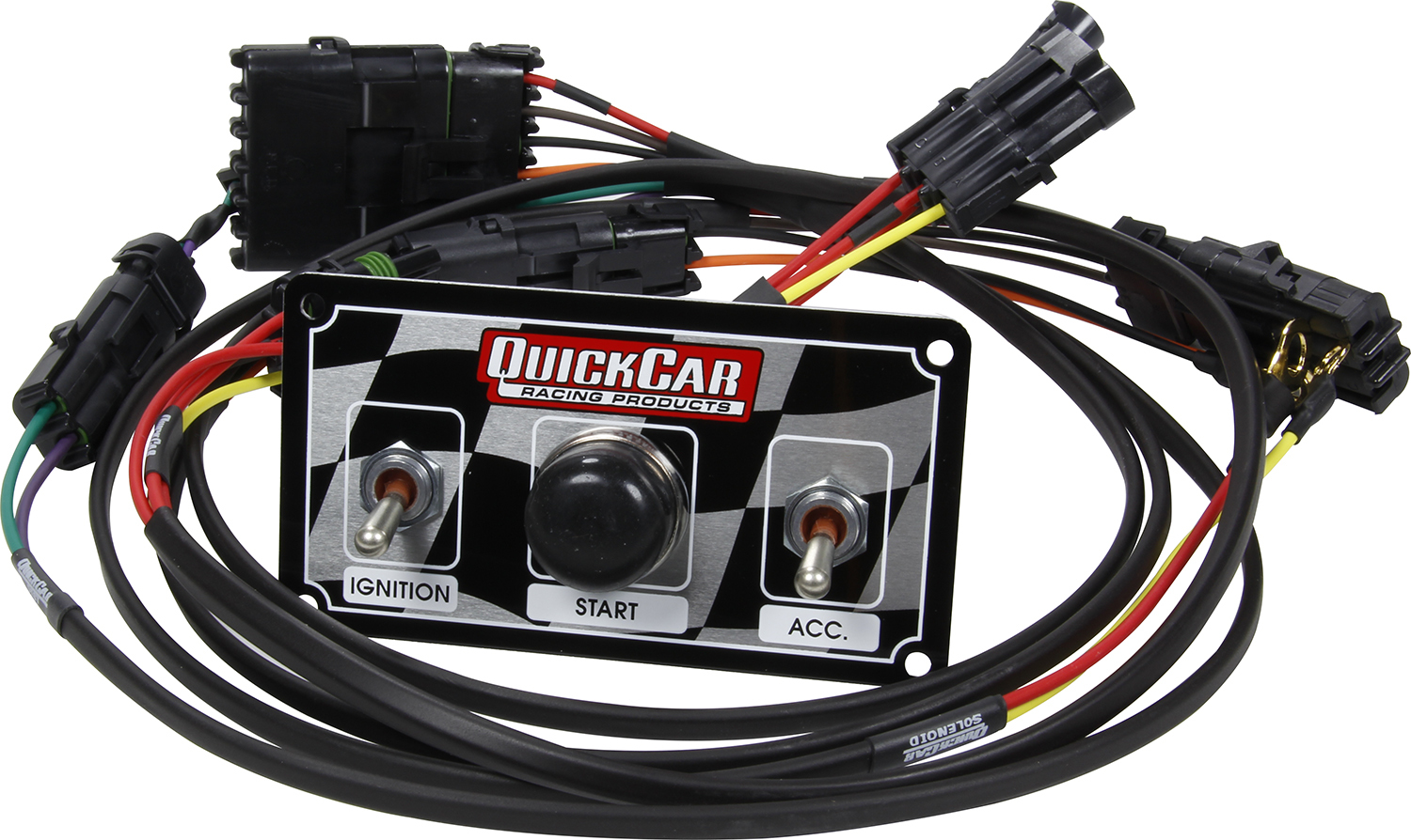 QuickCar 50-2030 Ignition Wiring Harness, Weatherpack Style, Switch Panel Included, 2 Toggles / 1 Momentary Push Button, UMP / IMCA Style Modifieds, Kit