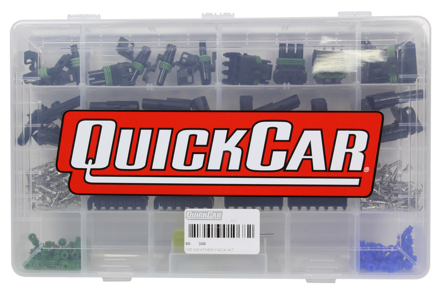 QuickCar 50-380 - Electrical Connector, Starter Kit, Weather Pack Sealed Connector, Case / Connectors / Pins / Pin Holsters / Seals, 1-6 Pin, Kit