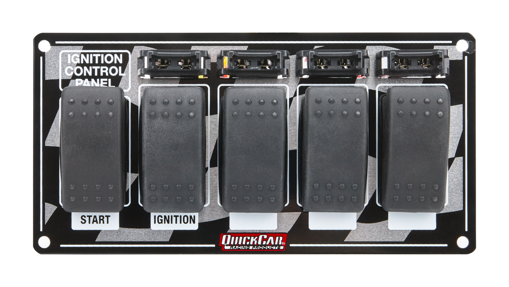 QUICKCAR RACING PRODUCTSIgnition Panel w/ Rocker Switches & Fuses