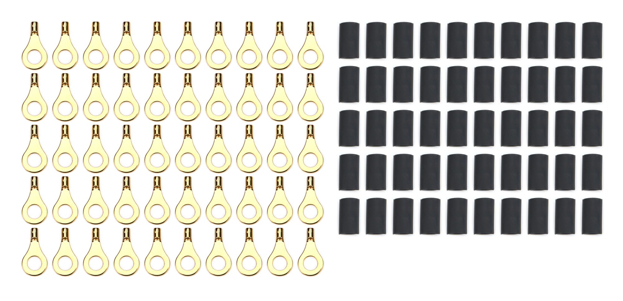 QUICKCAR RACING PRODUCTS — QUICKCAR RACING PRODUCTS Ring Terminal 1/4in 18- 22 Ga w/Heat Shrink 50pk