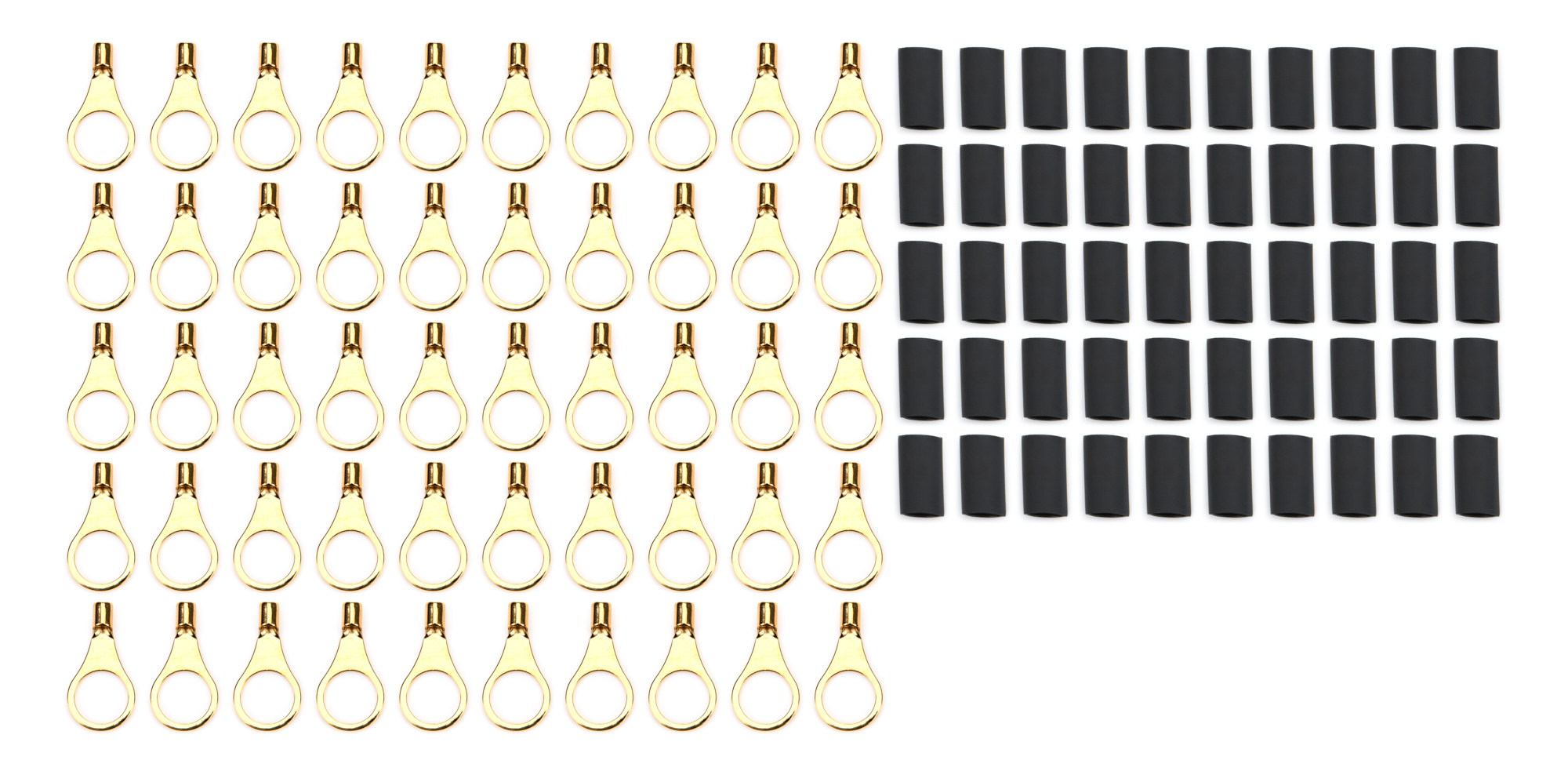 QUICKCAR RACING PRODUCTS — QUICKCAR RACING PRODUCTS Ring Terminal 3/8in 14- 16 Ga w/Heat Shrink 50pk