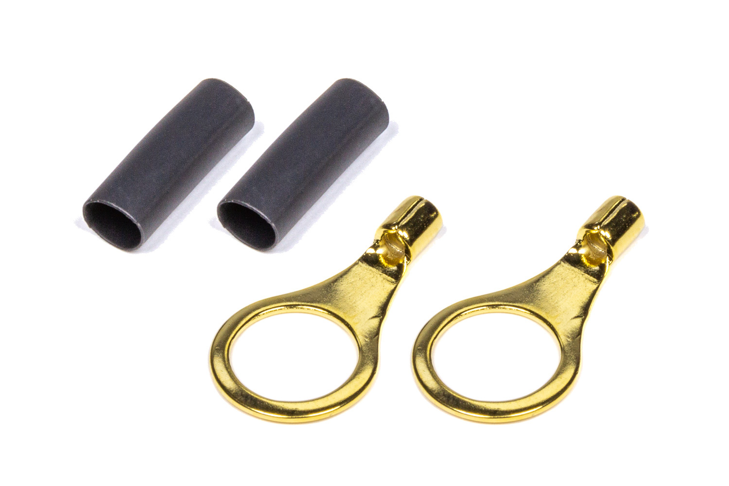 QuickCar 57-473 Ring Terminal, Power Rings, Heat Shrink Included, 16-14 Gauge Wire, 3/8 in Hole, Copper, Pair