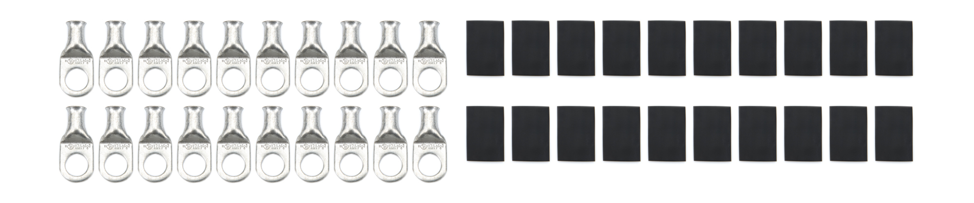 QUICKCAR RACING PRODUCTS — QUICKCAR RACING PRODUCTS Ring Terminal 1/2in 4 Ga w/Heat Shrink 20pk