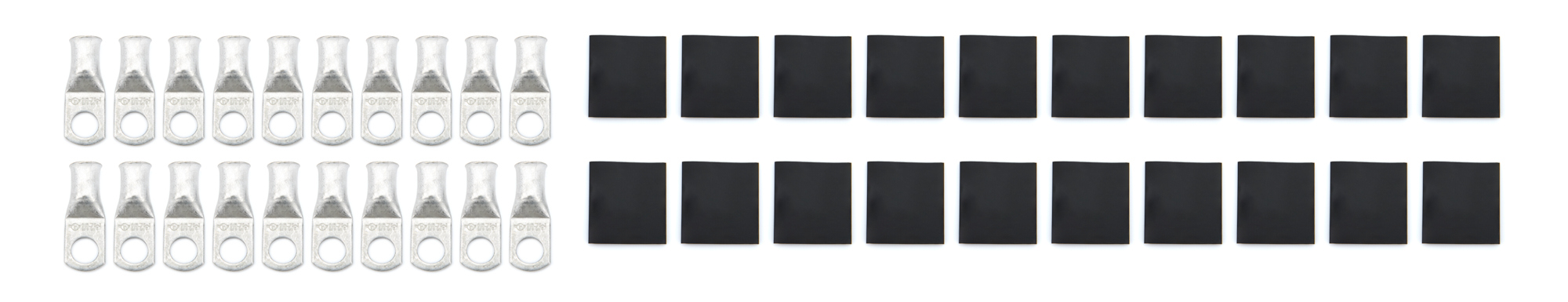 QUICKCAR RACING PRODUCTS — QUICKCAR RACING PRODUCTS Ring Terminal 3/8in 2 Ga w/Heat Shrink 20pk