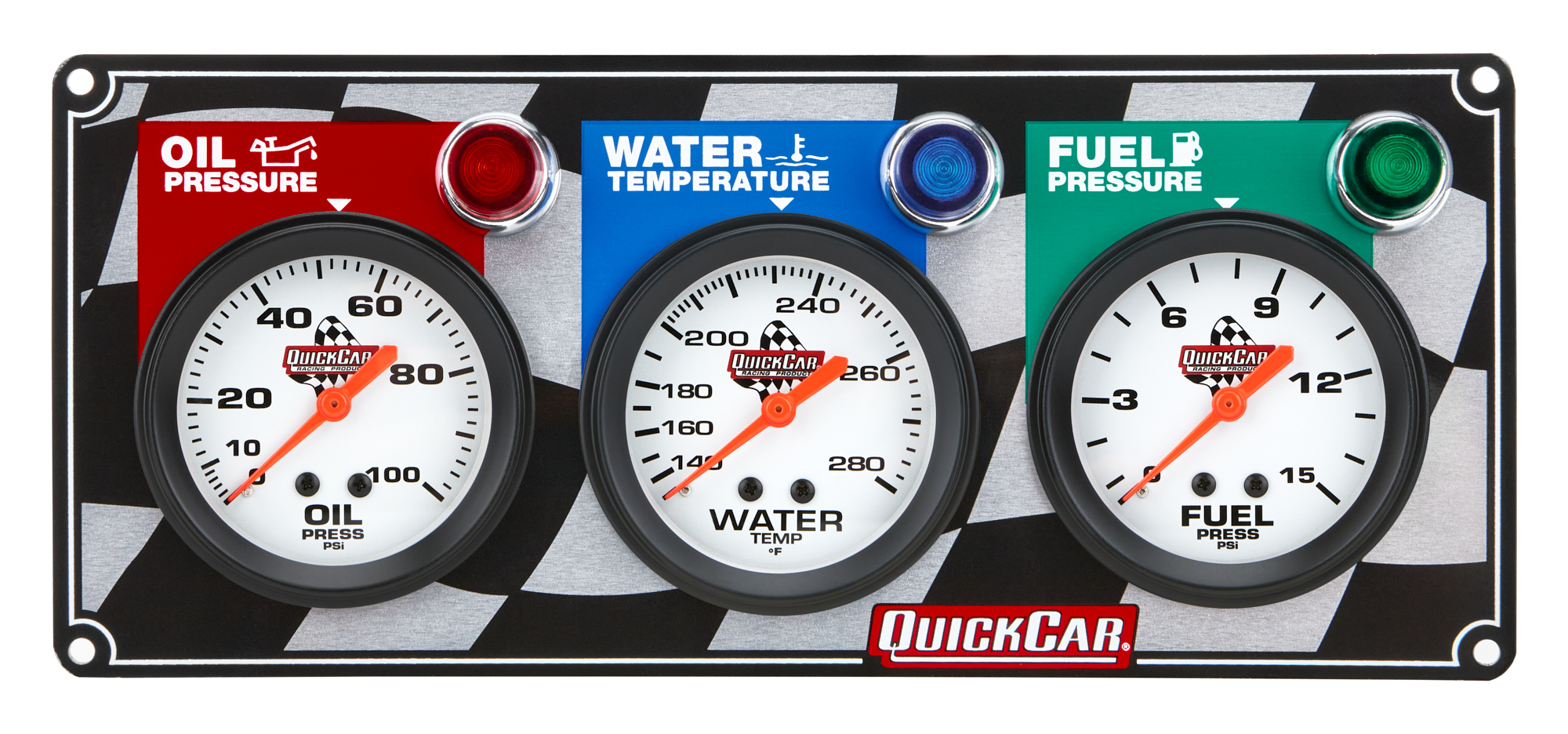 QuickCar 616012 Gauge Panel Assembly, Fuel Pressure / Oil P