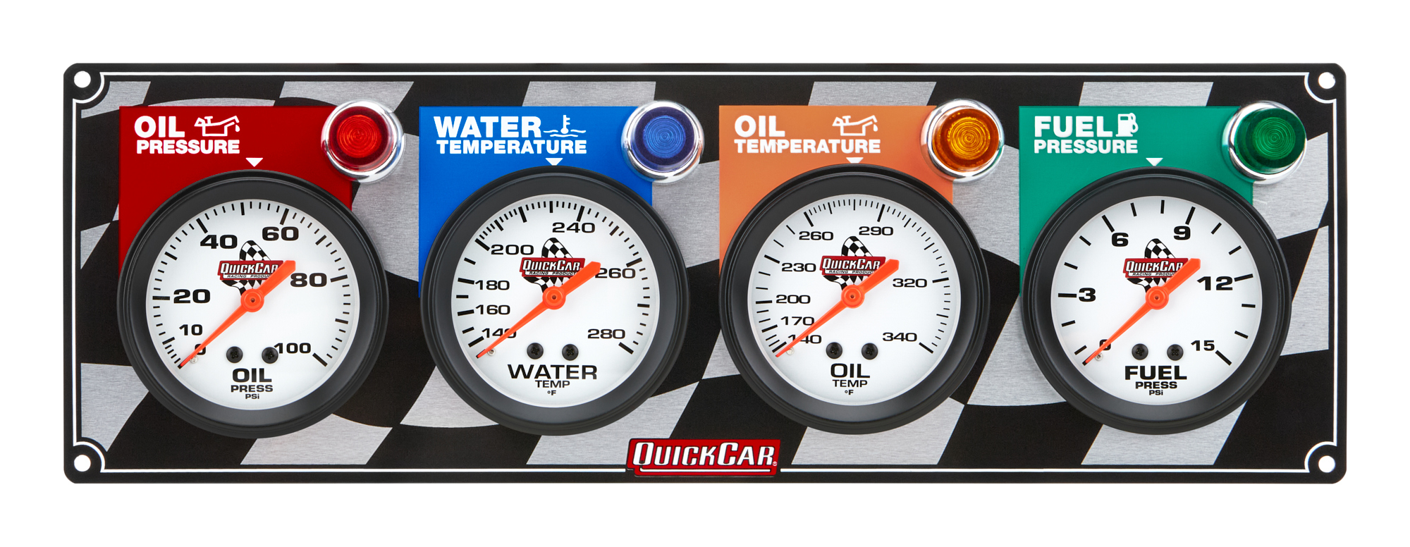 QUICKCAR RACING PRODUCTS — QUICKCAR RACING PRODUCTS 4 Gauge Panel OP/WT/OT/ FP