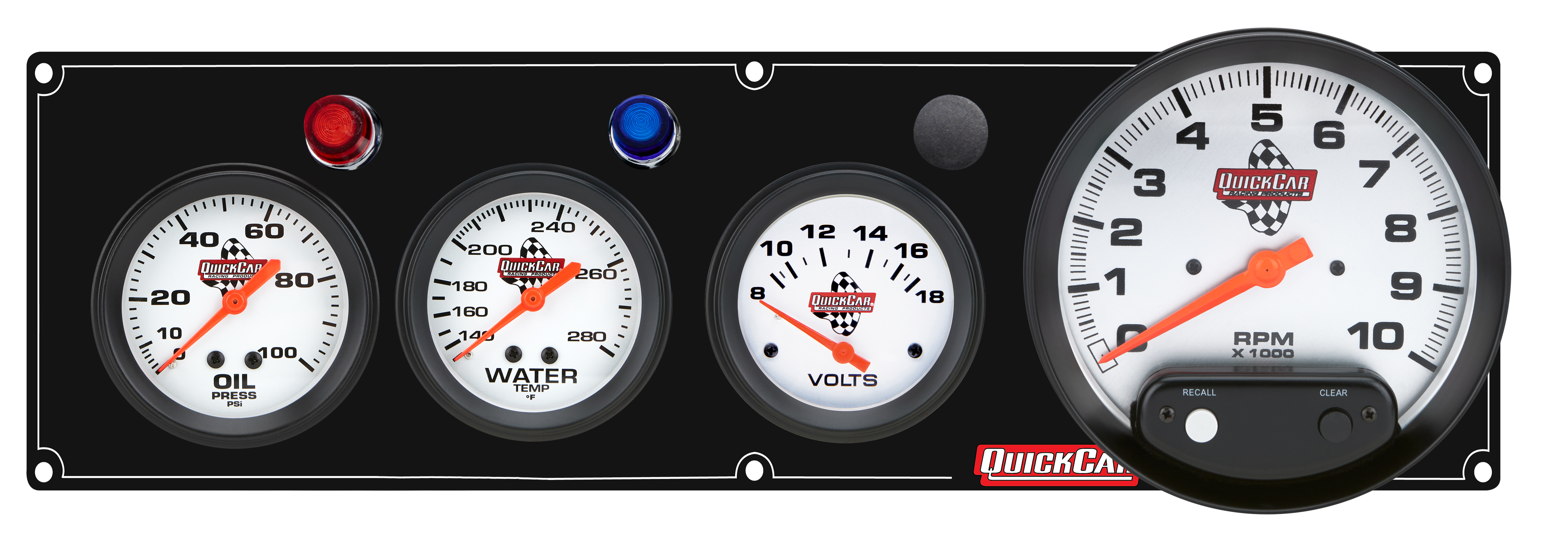 QUICKCAR RACING PRODUCTS — QUICKCAR RACING PRODUCTS 3-1 Gauge Panel OP/WT/VT Black