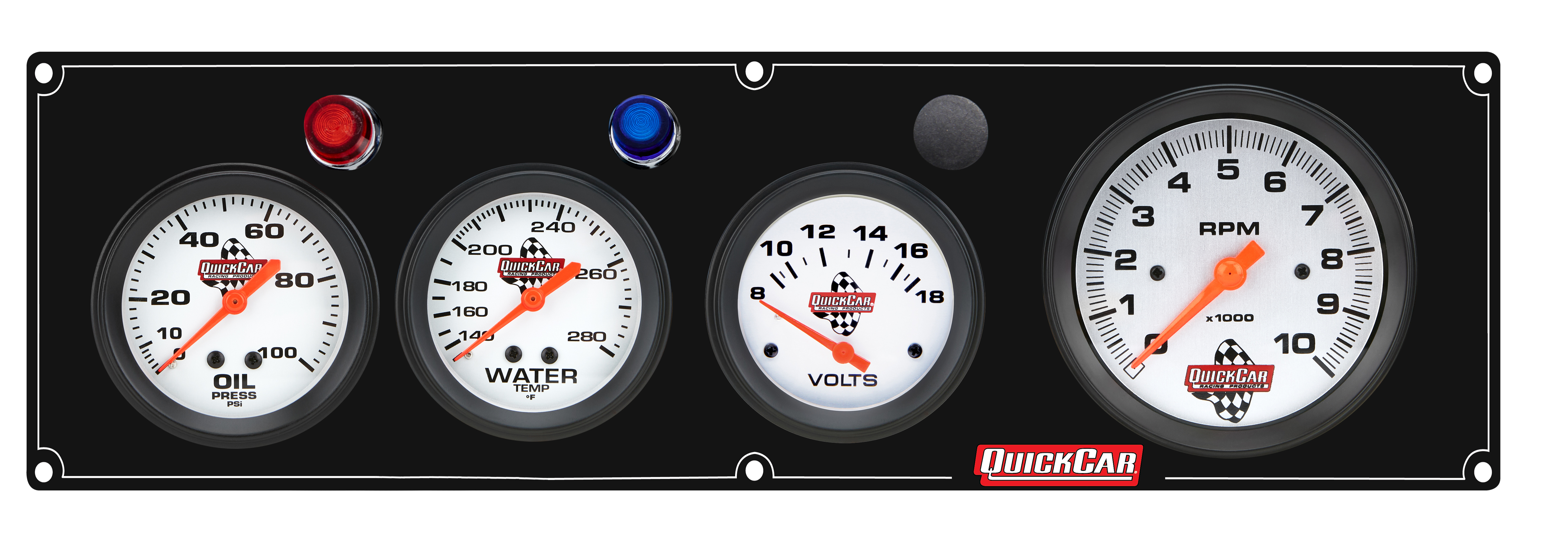 QUICKCAR RACING PRODUCTS — QUICKCAR RACING PRODUCTS 3-1 Gauge Panel OP/WT/VT Black