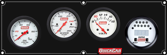 QUICKCAR RACING PRODUCTS — QUICKCAR RACING PRODUCTS Extreme 3-1 Panel w/Tach OP/WT/VT Black