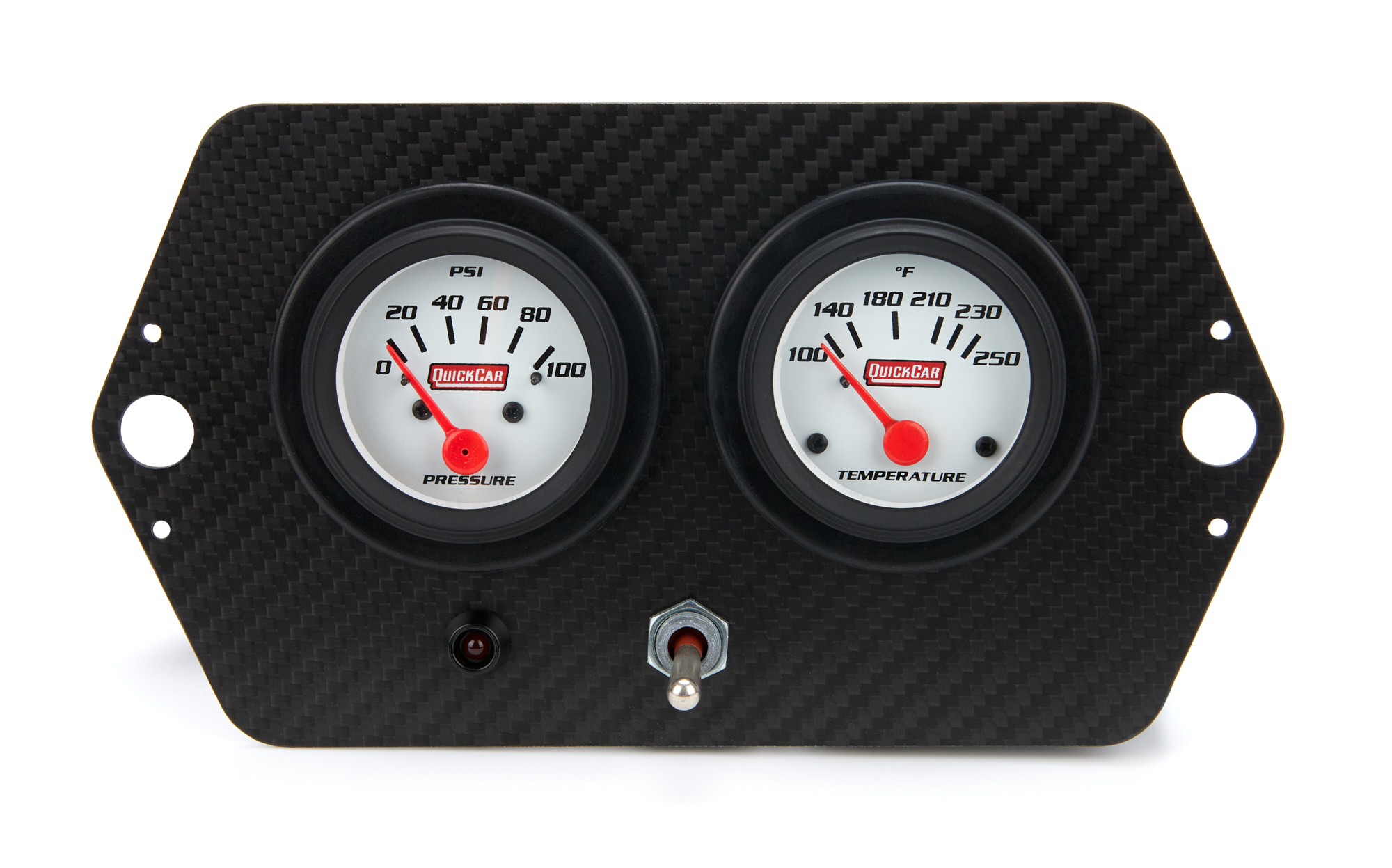 QUICKCAR RACING PRODUCTS — QUICKCAR RACING PRODUCTS Gauge Panel Sprint 2in w/ Switch and Warning