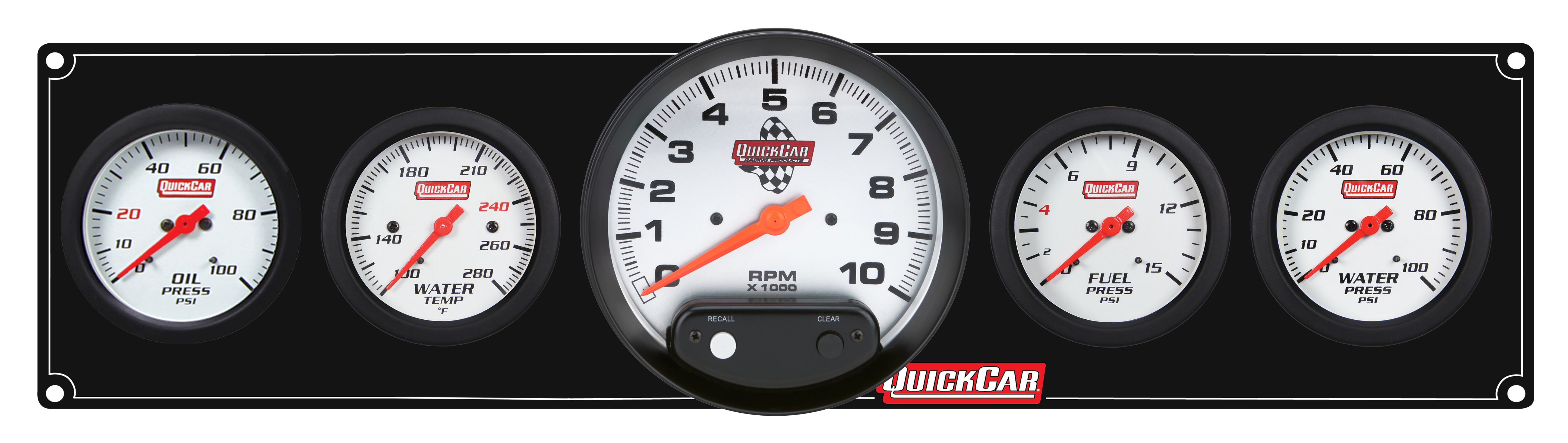 QUICKCAR RACING PRODUCTS — QUICKCAR RACING PRODUCTS Extreme 4-1 Panel w/Tach OP/WT/FP15/WP Black