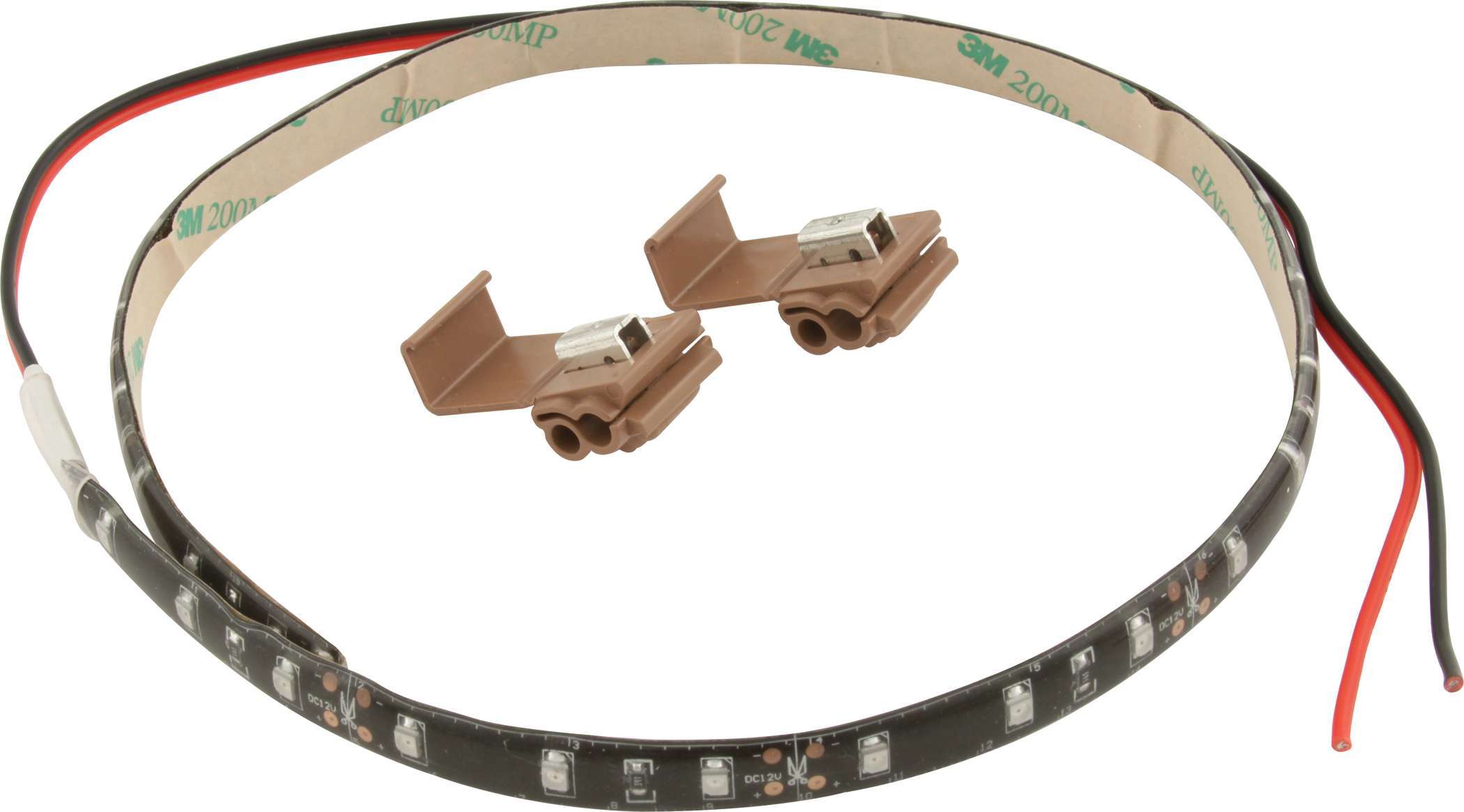 QuickCar 61-790 - Light Strip, LED, 18 in Long, Connectors, Red, Universal, Each