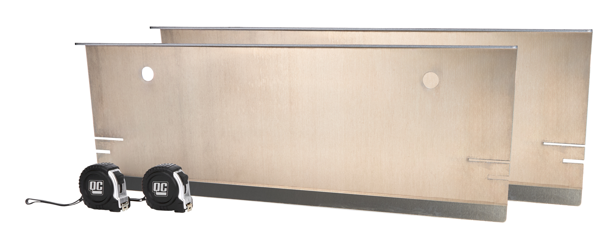 QuickCar 64704 ToeIn Plates, 2 Plates, 2 Tape Measures, Al