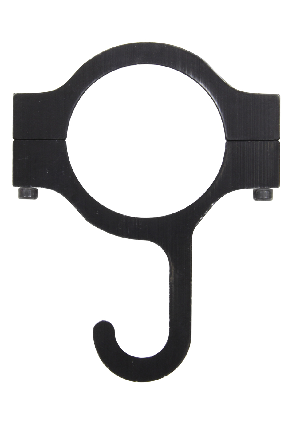 QuickCar 66-920 Helmet Hook, Clamp-On, Billet Aluminum, Black Anodized, 1-3/4 in OD Tube, Each