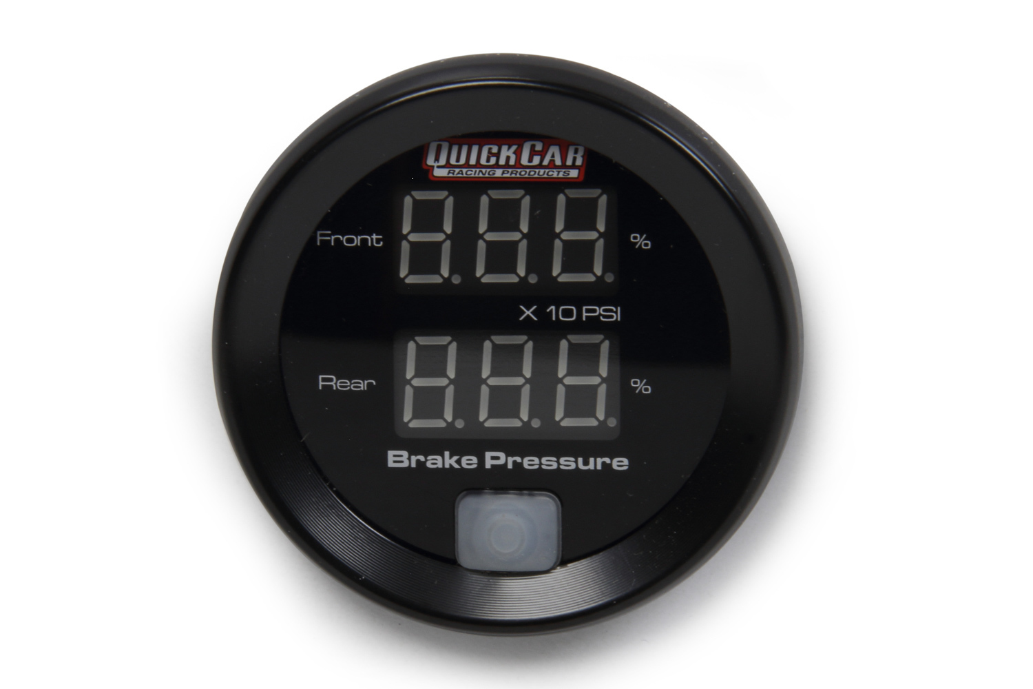 QuickCar 67-101 Brake Bias Gauge, 0-1600 psi, Digital, Black Face, 2-1/16 in Diameter, Recall, Senders Included, Each