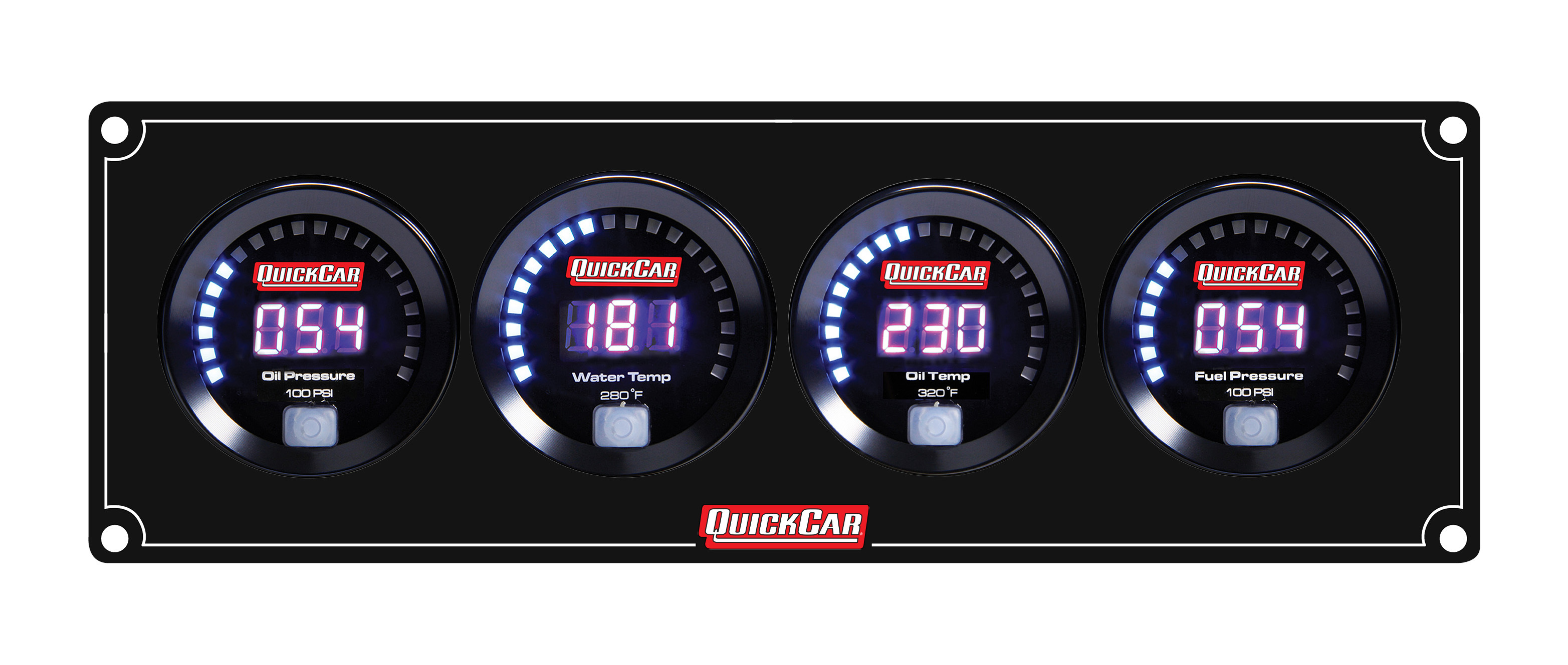 QUICKCAR RACING PRODUCTS — QUICKCAR RACING PRODUCTS Digital 4 Gauge Panel OP/WT/OT/FP100