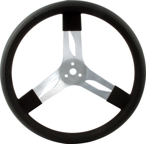 17in Steering Wheel Alum Black