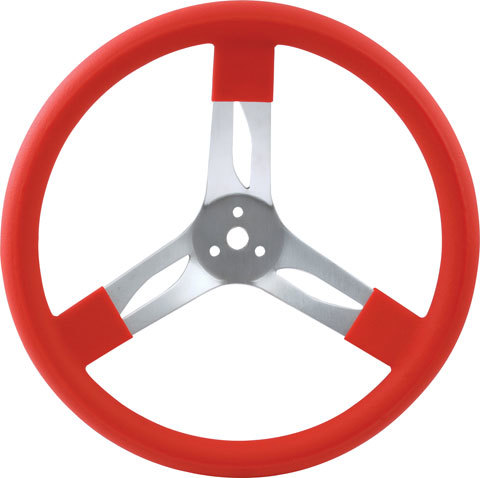 17in Steering Wheel Alum Red