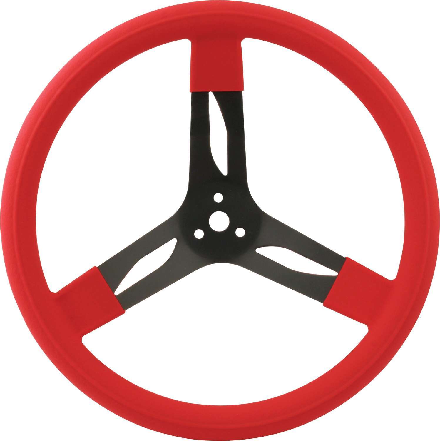 15in Steering Wheel Stl Red