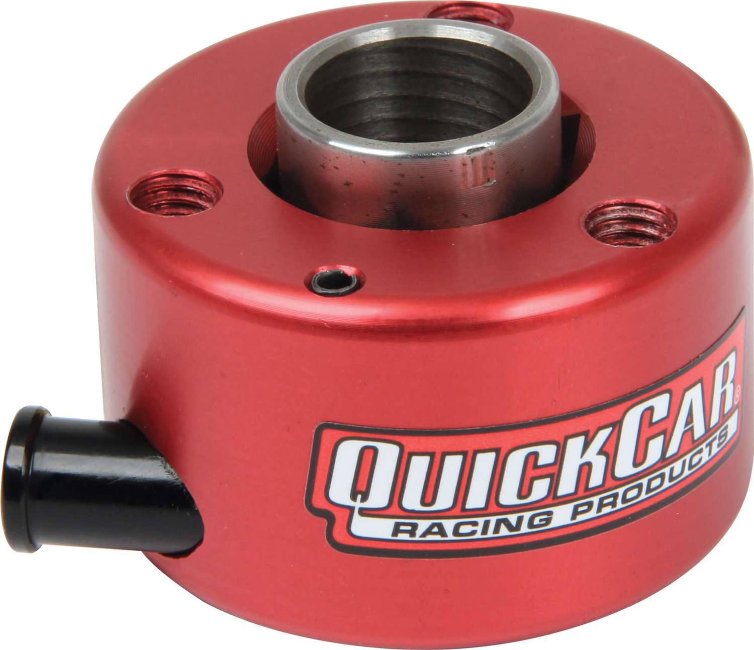 QuickCar 68-010 Steering Wheel Quick Release, Push Button Release, Hex Style, Aluminum, Red Anodized, 3/4 in Shaft, Kit