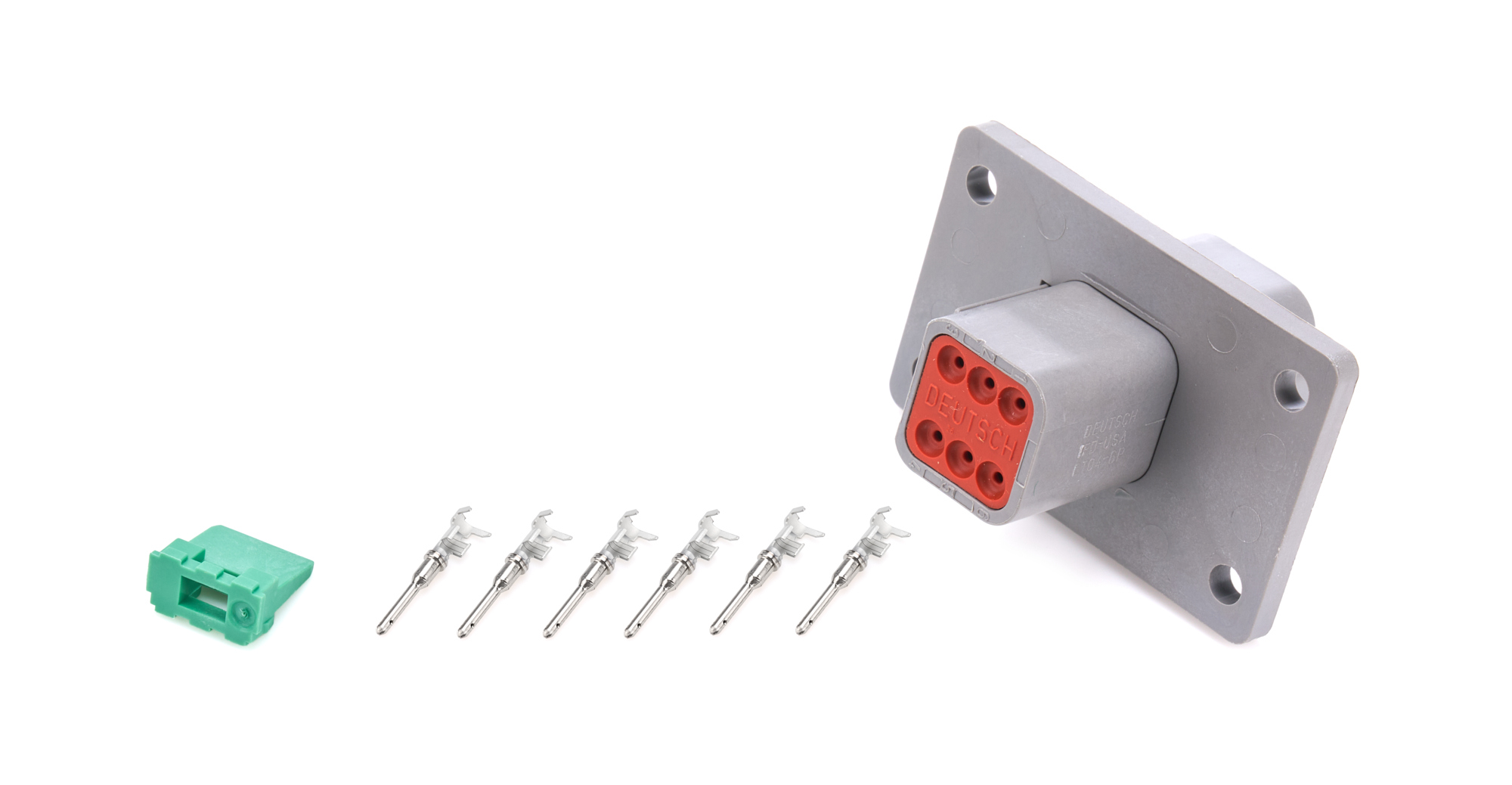 QUICKCAR RACING PRODUCTS — QUICKCAR RACING PRODUCTS Plug Deutsch 6 Pin Receptacle w/Flange