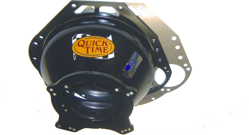 Quick Time RM-6065 - Bellhousing, Block Plate, Hardware Included, SFI 6.1, Steel, Black Paint, Ford TKO 500-600 / TR3550 / T5, Small Block Ford, Kit