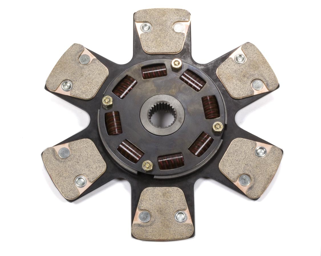 Clutch Disc - 6000 Series - 11 in Diameter - 1-1/8 in x 26 Spline - Sprung Hub - 6 Puck - Metallic - GM / Ford - Each